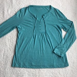 Loft ruffled long sleeve T-shirt